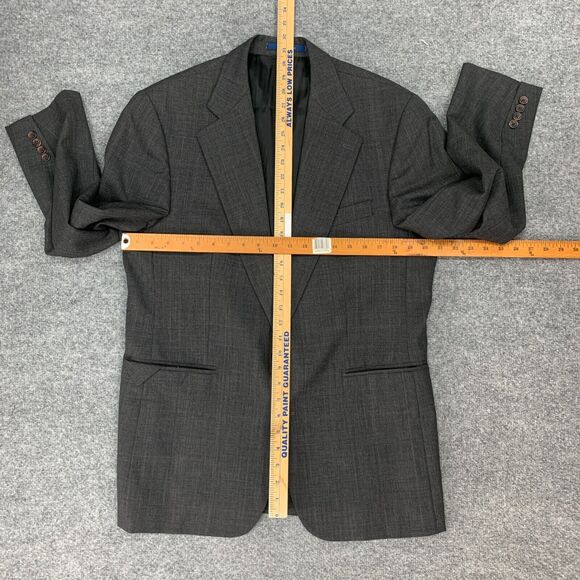 Vintage Ralph Lauren Chaps Blazer Mens 41 Charcoal Wool Two Button Sport Coat - Picture 3 of 13